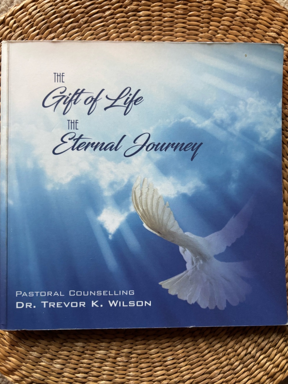 Inspirational 'Gift of Life: The Eternal Journey' Dove Art Print in Sky Blue